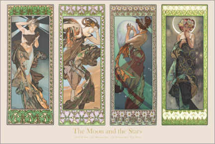 Canvas print  The Moon and the Stars - Alfons Mucha