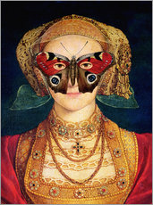Muursticker  The butterfly mask (by Hans Holbein)