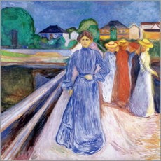 Acrylglas print  The Ladies on the Bridge - Edvard Munch