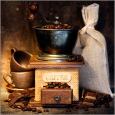 Muursticker  Antique coffee grinder