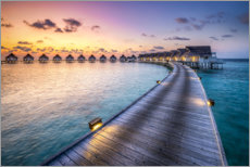 Canvas print  Romantic sunset in the Maldives - Jan Christopher Becke