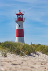 Muursticker  Striped lighthouse - Heiko Mundel