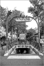 Canvas print  Het metrostation Blanche bij de Moulin Rouge