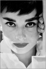 Canvas print  Audrey Hepburn close-up - Celebrity Collection