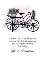Canvas print  Het leven is zoals fietsen (Frans)