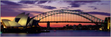 Canvas print  Sunset over the harbor of Sydney, Australia