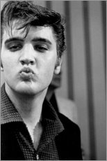 Poster Elvis met kus