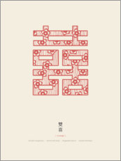 Premium poster  Shuang-Xi - het dubbele geluk - Thoth Adan