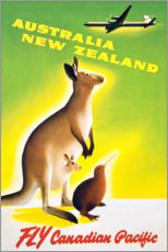 Canvas print  Australia, New Zealand - Vintage Travel Collection