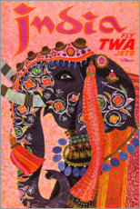 Hout print  India - Vintage Travel Collection