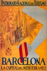 Canvas print  Barcelona (Spanish) - Vintage Travel Collection