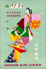 Canvas print  Japan Air Lines - Vintage Travel Collection