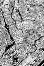 Canvas print  City map of Vienna - PlanosUrbanos