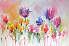 Canvas print  Tulip garden - Anne Farrall Doyle