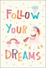 Poster Follow your dreams (English)