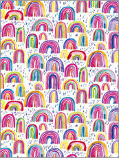 Poster  Kleurrijke aquarel regenbogen - Ninola Design