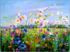 Muursticker  Summer flowers - Olha Darchuk