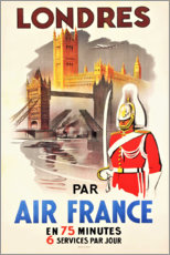 Canvas print  London with Air France (french) - Vintage Travel Collection