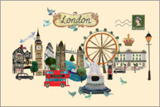 Premium poster London Collage