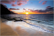 Canvas print  Sunset over the Na Pali coast - Russ Bishop