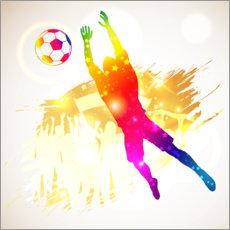 Poster  Soccer goalkeeper silhouette - TAlex