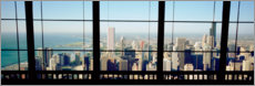 Canvas print  See Chicago through a window