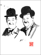 PVC print  Laurel and Hardy - Péchane