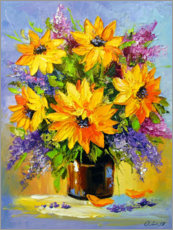Muursticker  Bouquet of sunflowers - Olha Darchuk