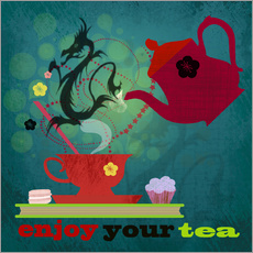 Muursticker  Enjoy your tea - Elisandra Sevenstar