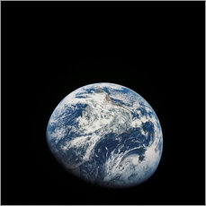 Muursticker  Earth from the viewpoint of Apollo 8 - NASA