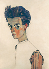 Muursticker  Egon Schiele, zelfportret - Egon Schiele