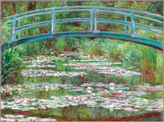 Muursticker  Japanese Footbridge, 1899 - Claude Monet