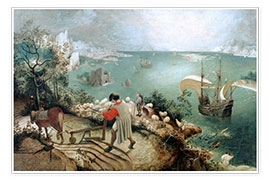 Poster  De val van Icarus - Pieter Brueghel d.Ä.