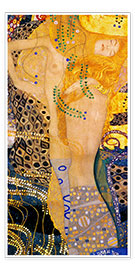 Poster  Waterslangen I - Gustav Klimt