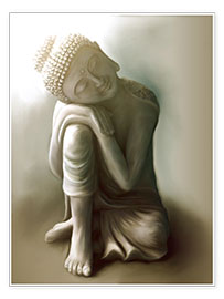 Poster  Rustende Boeddha - Christine Ganz