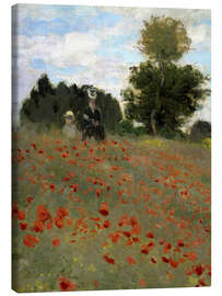 Canvas print  Poppy field at Argenteuil - Claude Monet