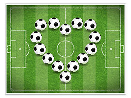 Poster Love for Soccer