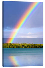 Canvas print  Rainbow on Lake Naknek - Jerry Ginsberg
