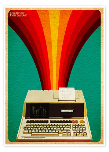 Poster Grandfather computer
