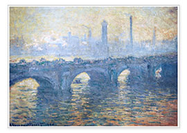 Poster  River Thames in London, Waterloo Bridge - Claude Monet