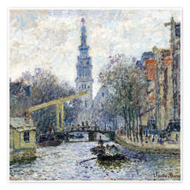 Poster  Canal a Amsterdam - Claude Monet