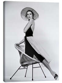 Canvas print  Grace Kelly with hat