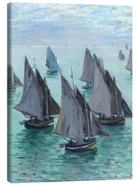Canvas print  Fishing boats in calm weather - Claude Monet