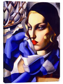 Canvas print  Blauwe sjaal - Tamara de Lempicka