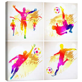 Canvas print  Soccer and Winner Silhouette - TAlex