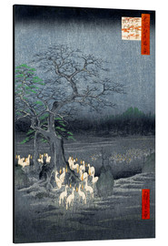 Aluminium print  Foxes Meeting at Oji - Utagawa Hiroshige