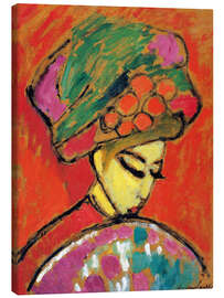 Canvas print  Young Girl in a Flowered Hat - Alexej von Jawlensky