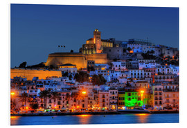 PVC print  Old town of Ibiza at night - HADYPHOTO