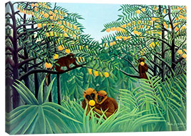 Canvas print  Apes in the orange grove - Henri Rousseau