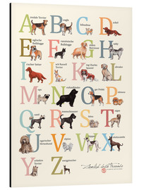 Aluminium print  Dogs ABC (German) - Martine Vuitton-Serape
